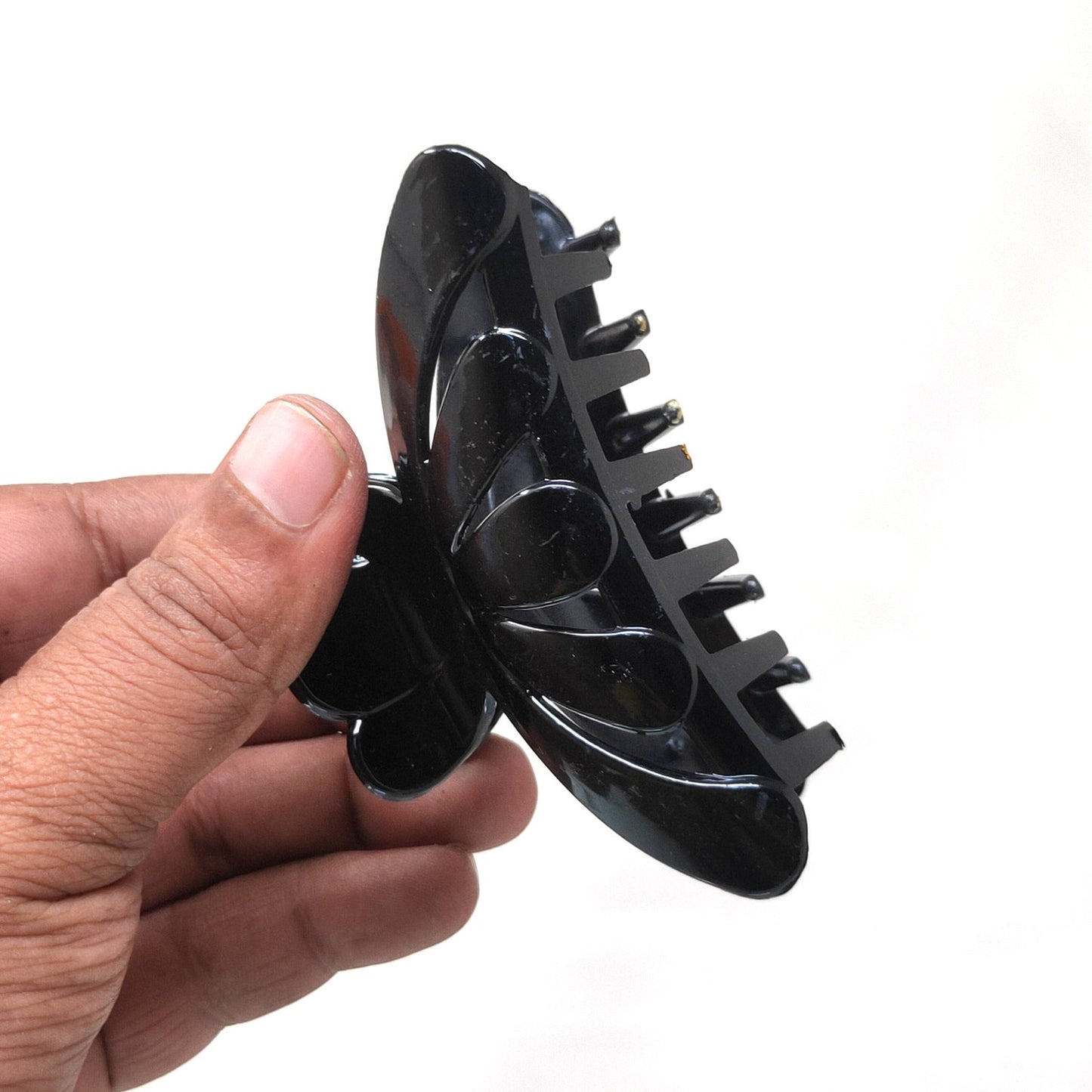 Anokhi Ada Large Plastic Hair Claw for Girls and Women (Black,ZA-15-a)