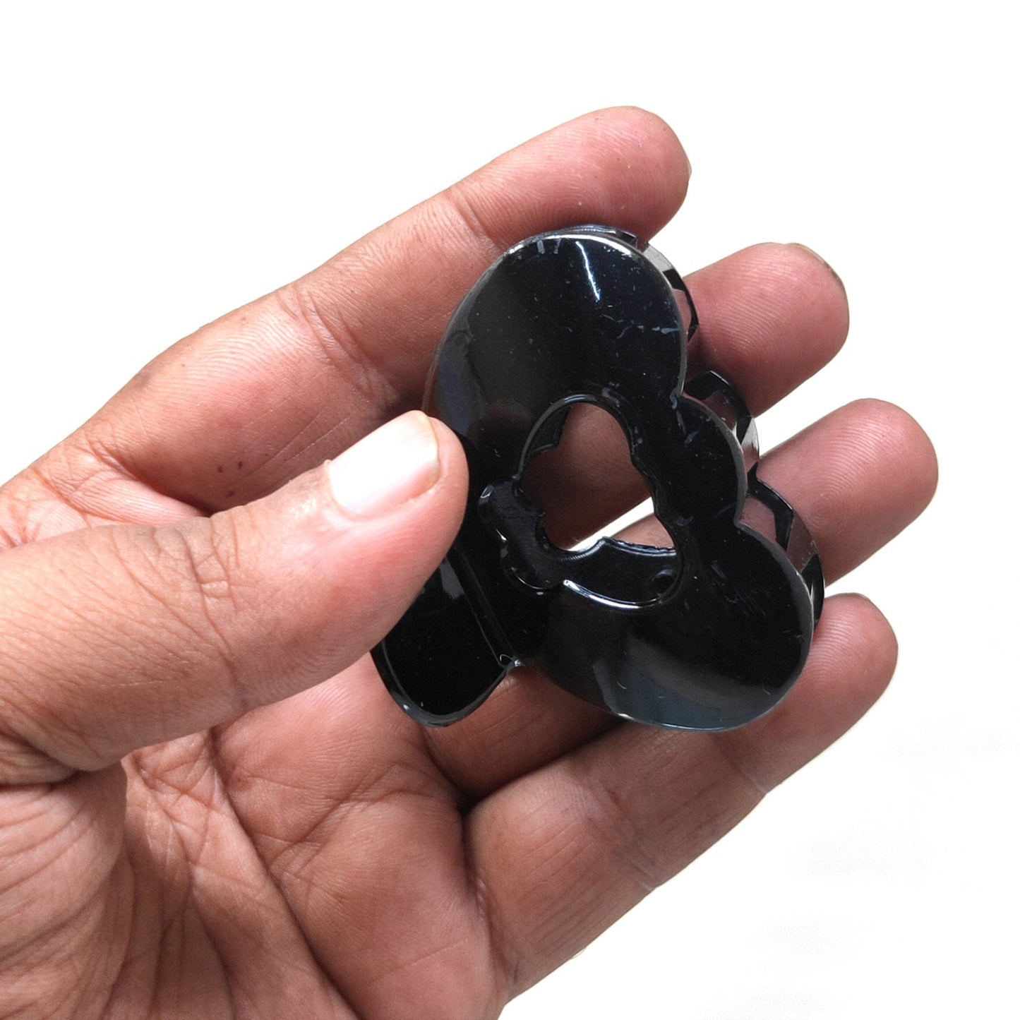Anokhi Ada Plastic Hair Claw for Girls and Women (Black,ZA-16-b)