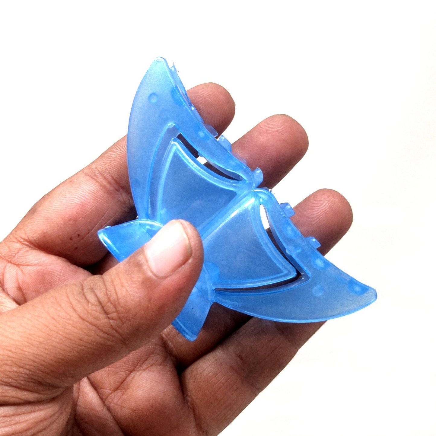 Anokhi Ada Large Plastic Hair Clutcher for Girls and Women (Blue, ZA-23B)