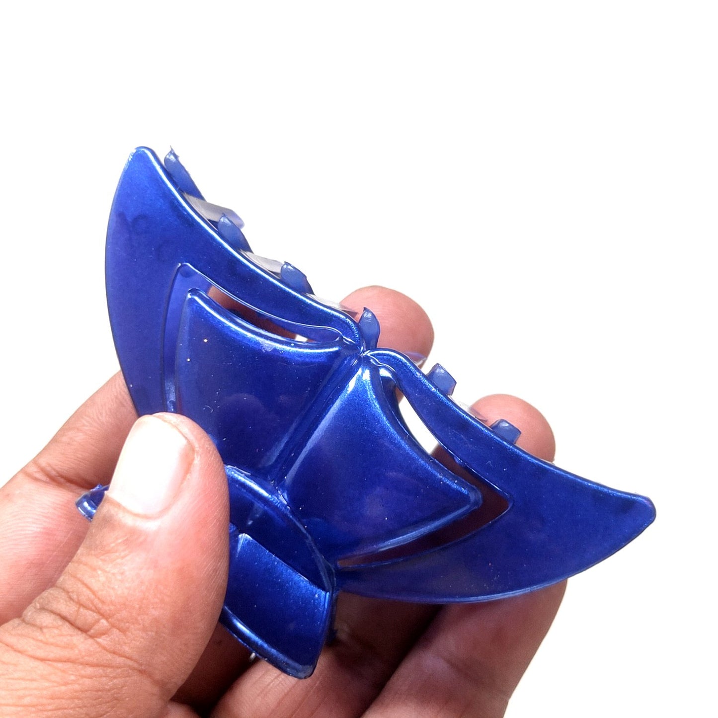 Anokhi Ada Large Plastic Hair Clutcher for Girls and Women (Navy Blue, ZA-23F)