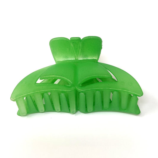 Anokhi Ada Large Unbreakable Plastic Hair Clutcher for Girls and Women (Green, ZA-24B)