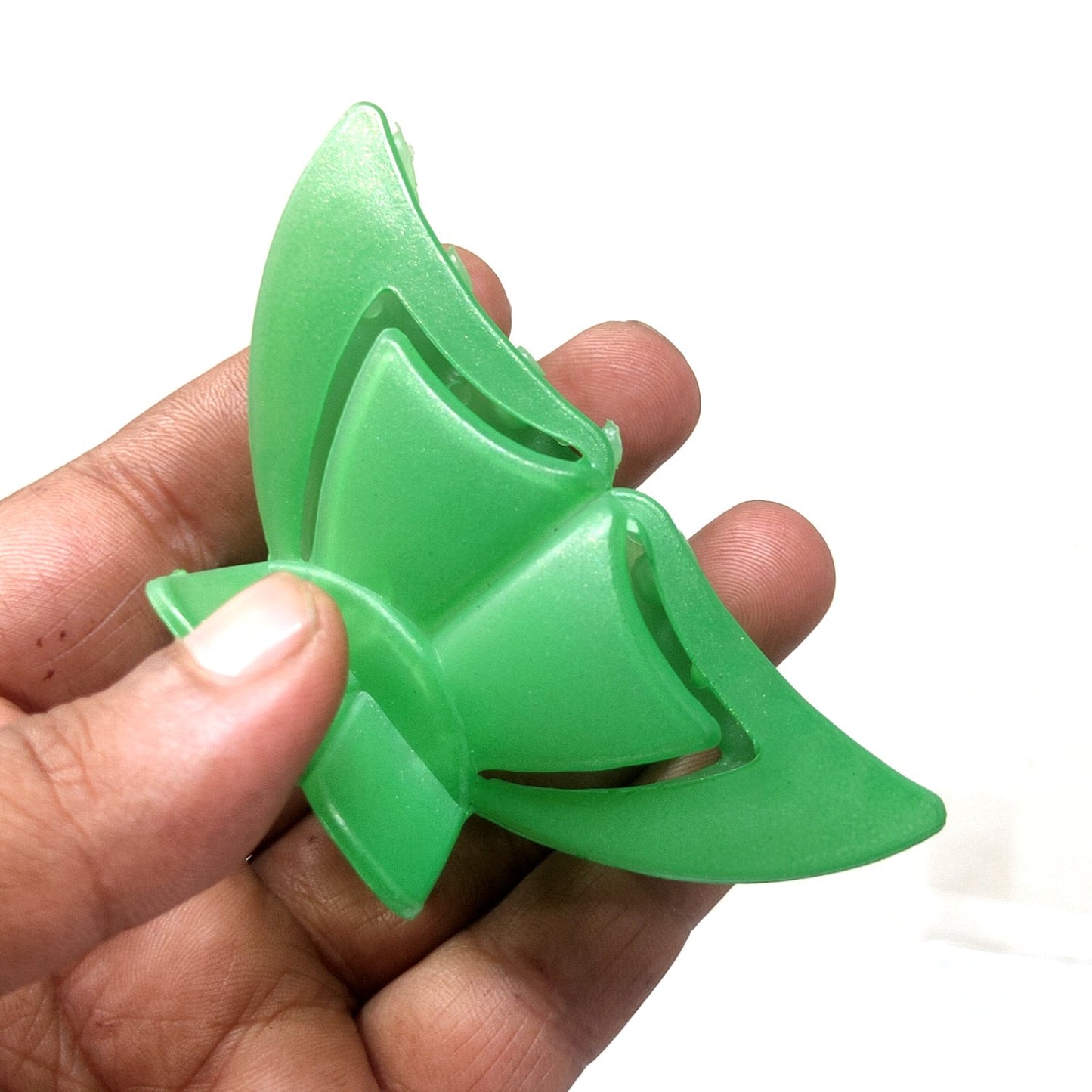 Anokhi Ada Large Unbreakable Plastic Hair Clutcher for Girls and Women (Green, ZA-24B)