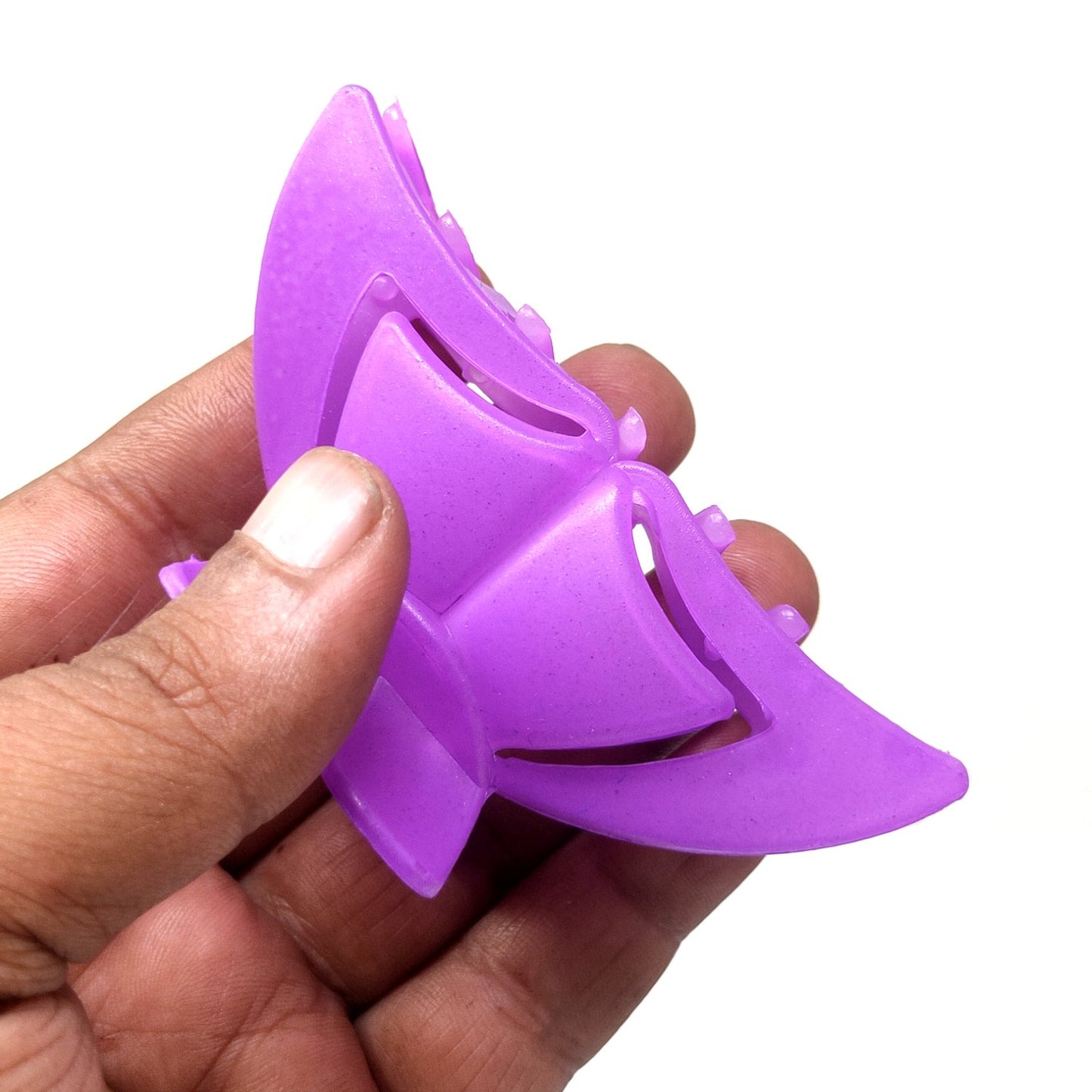 Anokhi Ada Large Unbreakable Plastic Hair Clutcher for Girls and Women (Purple, ZA-24D)