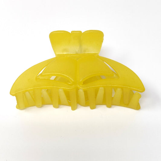 Anokhi Ada Large Unbreakable Plastic Hair Clutcher for Girls and Women (Yellow, ZA-24F)