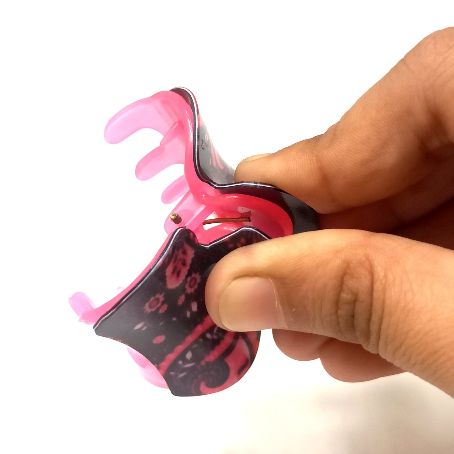 Anokhi Ada Premium Small Plastic Hair Clutcher for Girls and Women (Pink, ZA-32A)