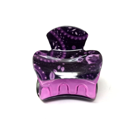 Anokhi Ada Premium Small Plastic Hair Clutcher for Girls and Women (Purple, ZA-32D)