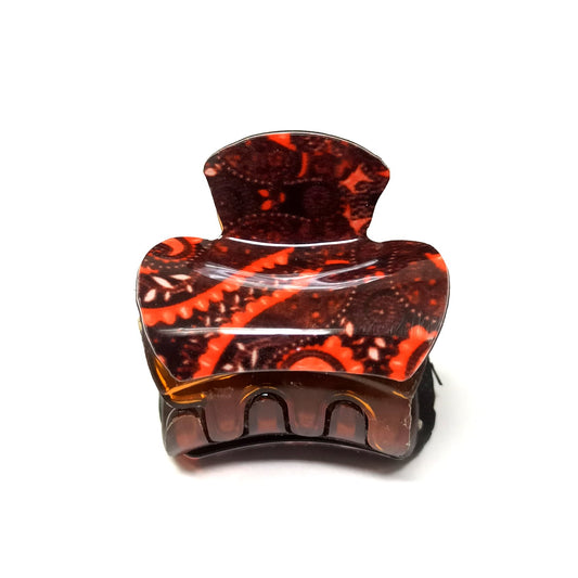 Anokhi Ada Premium Small Plastic Hair Clutcher for Girls and Women (Brown, ZA-32E)