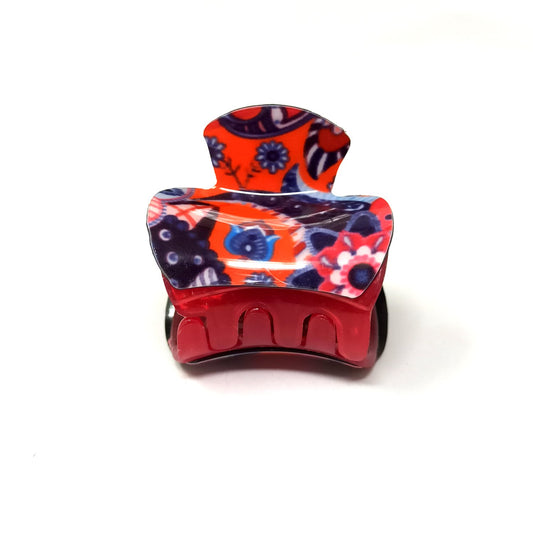 Anokhi Ada Premium Small Plastic Hair Clutcher for Girls and Women (Red, ZA-33B)