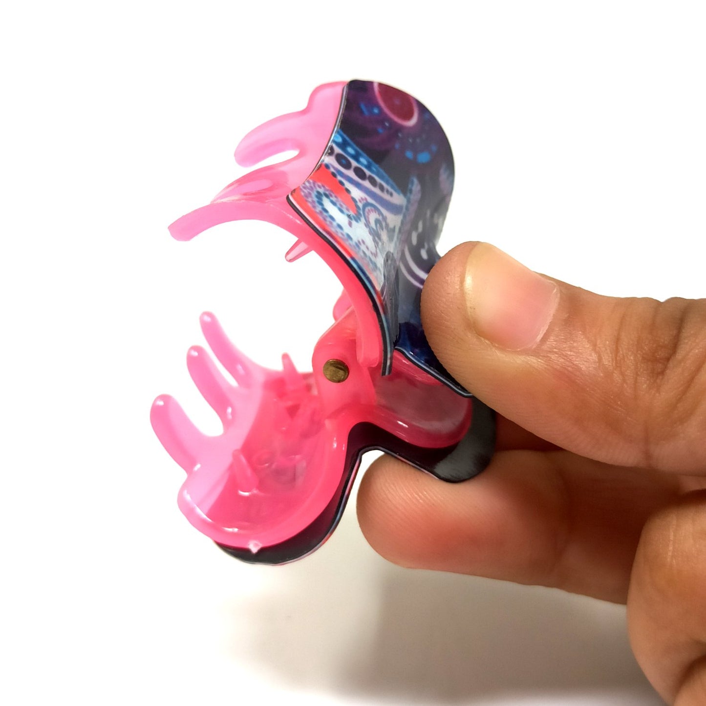 Anokhi Ada Premium Small Plastic Hair Clutcher for Girls and Women (Pink, ZA-33C)