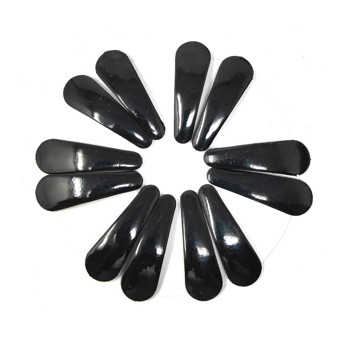 Anokhi Ada Black Plastic on Metal Tik-Tak Hair Clips for Girls and Women-(ZB-05, Set of 12 Tik-Tak Hair Clips)
