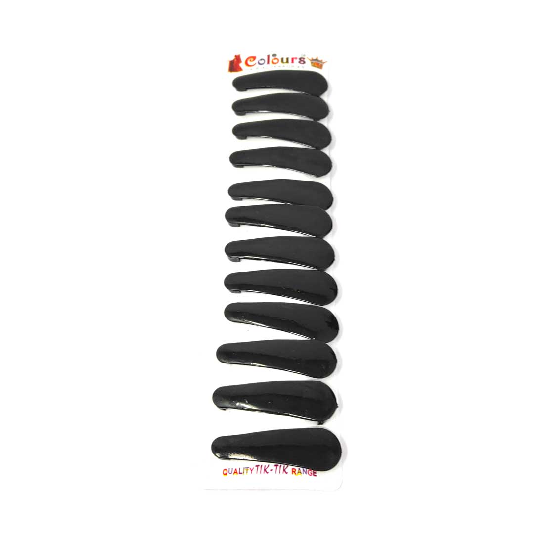 Anokhi Ada Black Plastic on Metal Tik-Tak Hair Clips for Girls and Women-(ZB-05, Set of 12 Tik-Tak Hair Clips)