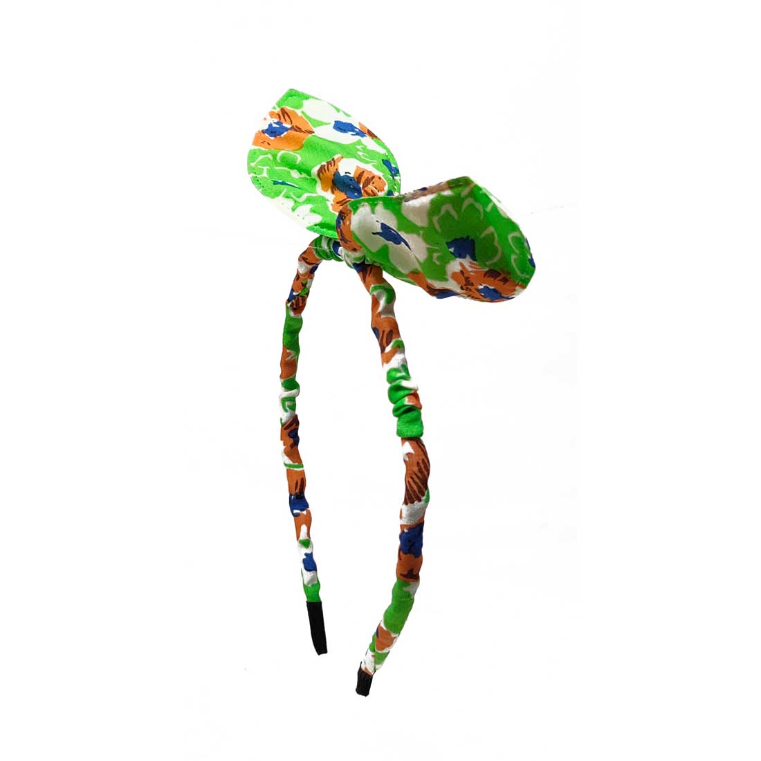 Anokhi Ada Bunny Ear Multi-Colour Fabric on Metal Hairband/Headband for Girls and Women-(ZC-01)