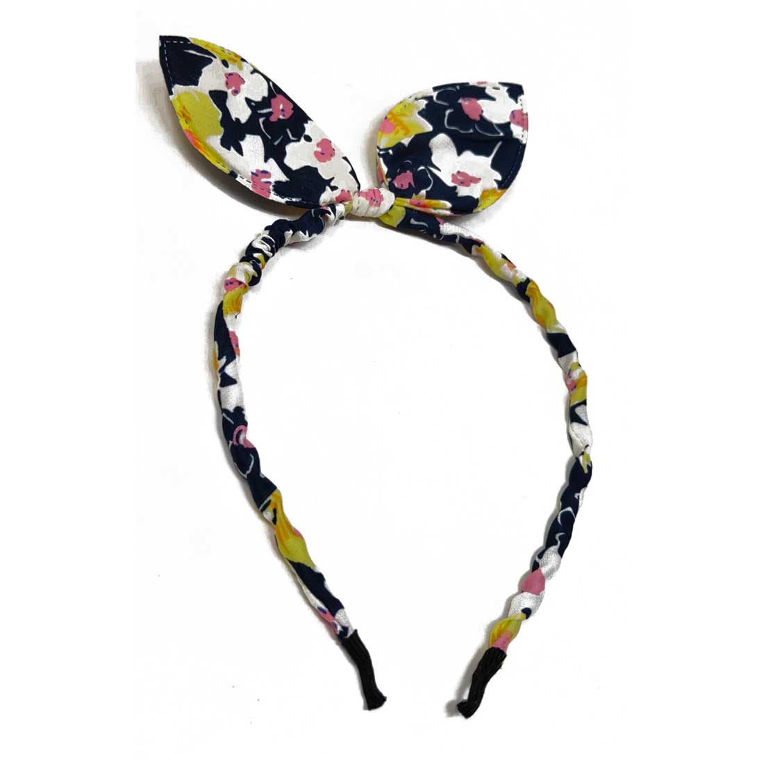 Anokhi Ada Bunny Ear Multi -Colour Fabric on Metal Hairband/Headband for Girls and Women-(ZC-05)