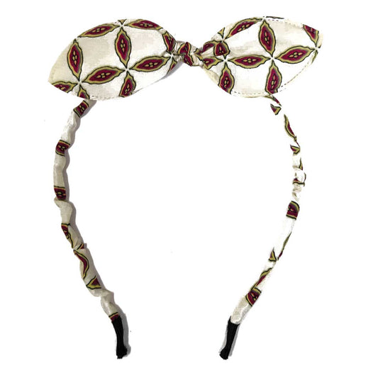 Anokhi Ada Bunny Ear Multi -Colour Fabric on Metal Hairband/Headband for Girls and Women-(ZC-10)