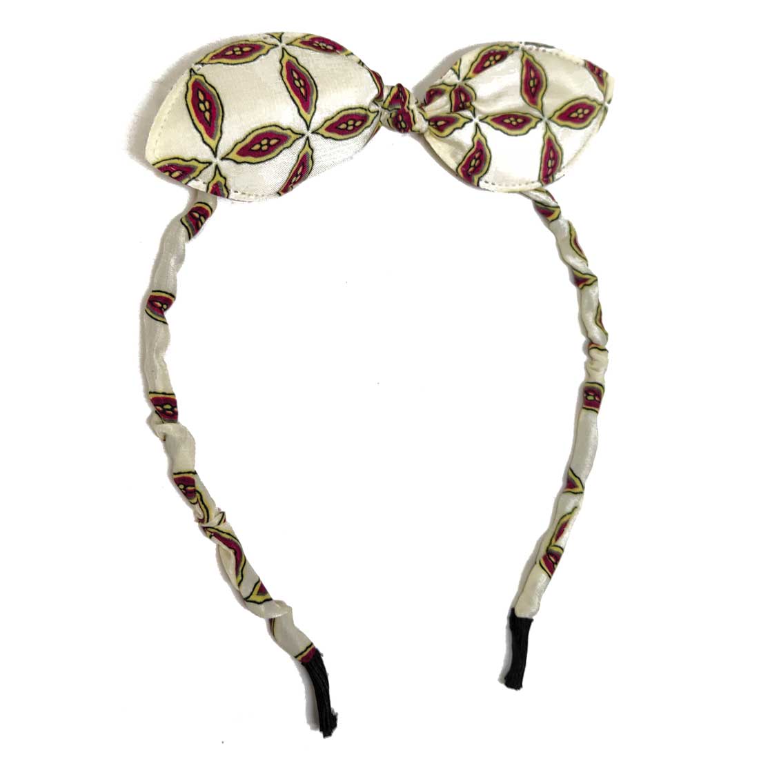 Anokhi Ada Bunny Ear Multi -Colour Fabric on Metal Hairband/Headband for Girls and Women-(ZC-10)