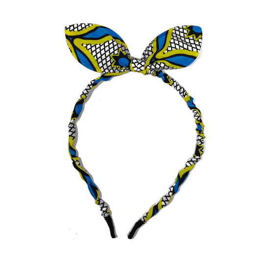 Anokhi Ada Bunny Ear Multi -Colour Fabric on Metal Hairband/Headband for Girls and Women-(ZC-12)