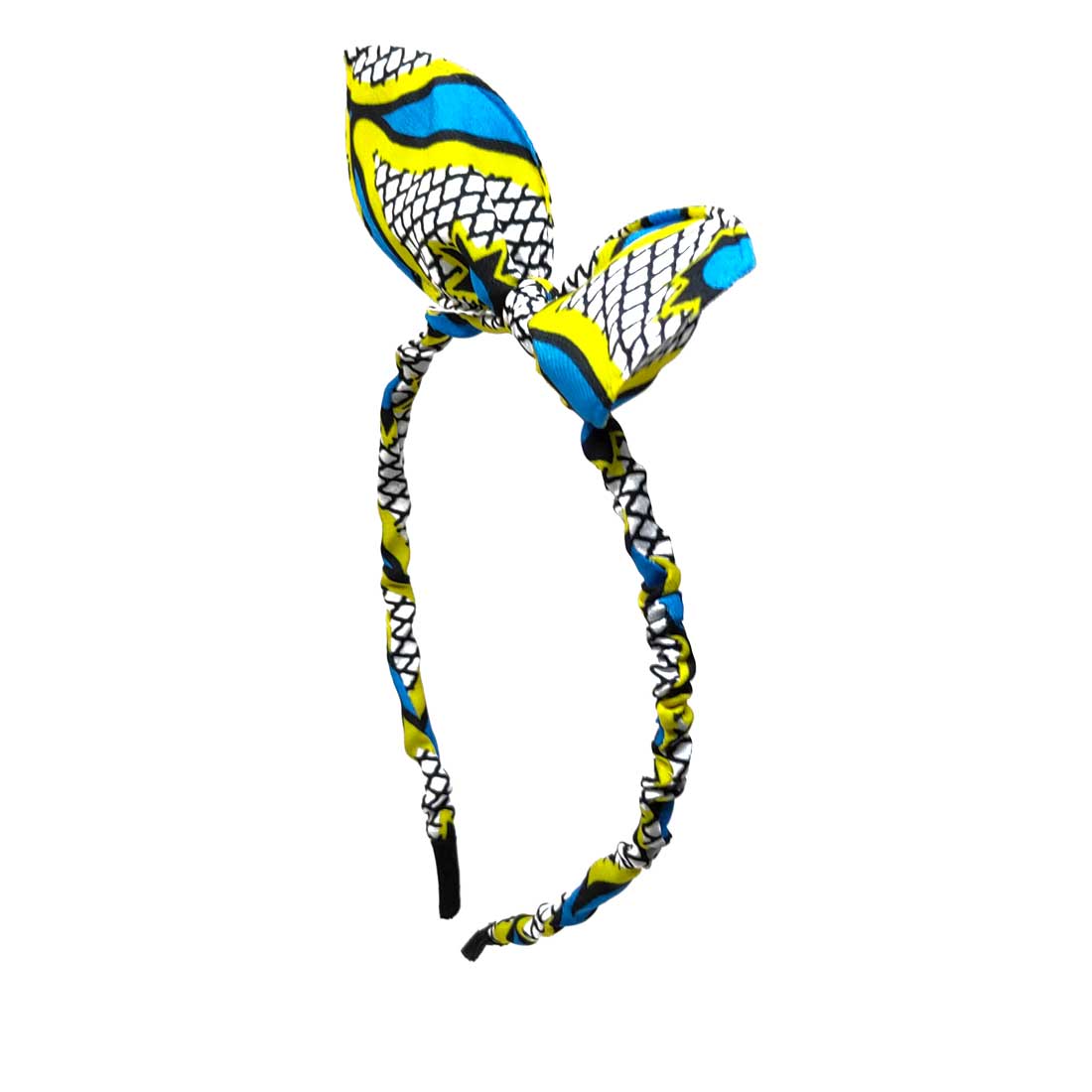 Anokhi Ada Bunny Ear Multi -Colour Fabric on Metal Hairband/Headband for Girls and Women-(ZC-12)