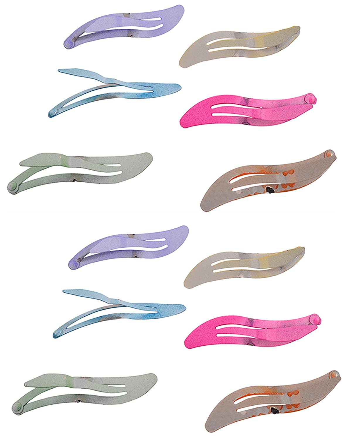 Anokhi ADA Multicolor Metal Tic Tac Hair Clip for Girls and Women, Set of 12 ( ZD-16 )