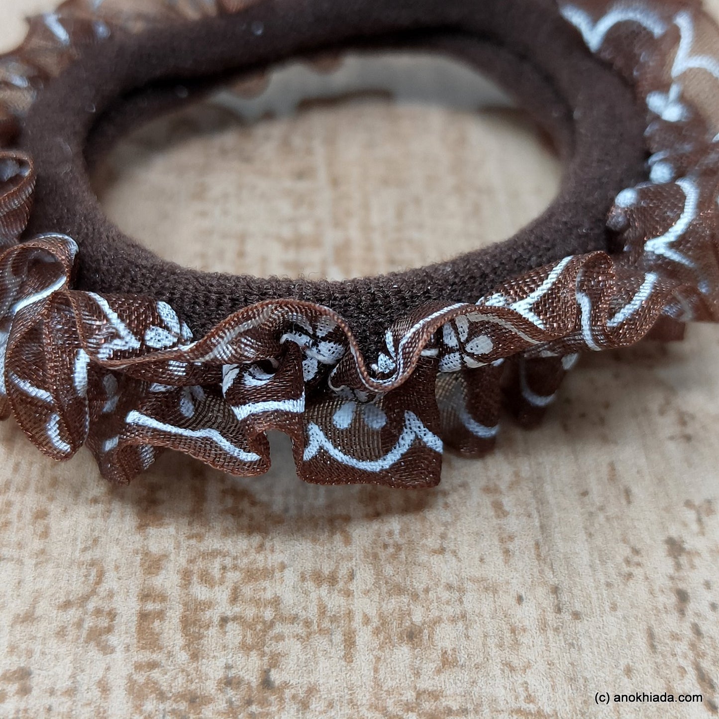 Anokhi Ada Brown Hair Tie/Ponytail Holder for Girls and Women ( 2 Pcs, ZG-04 )