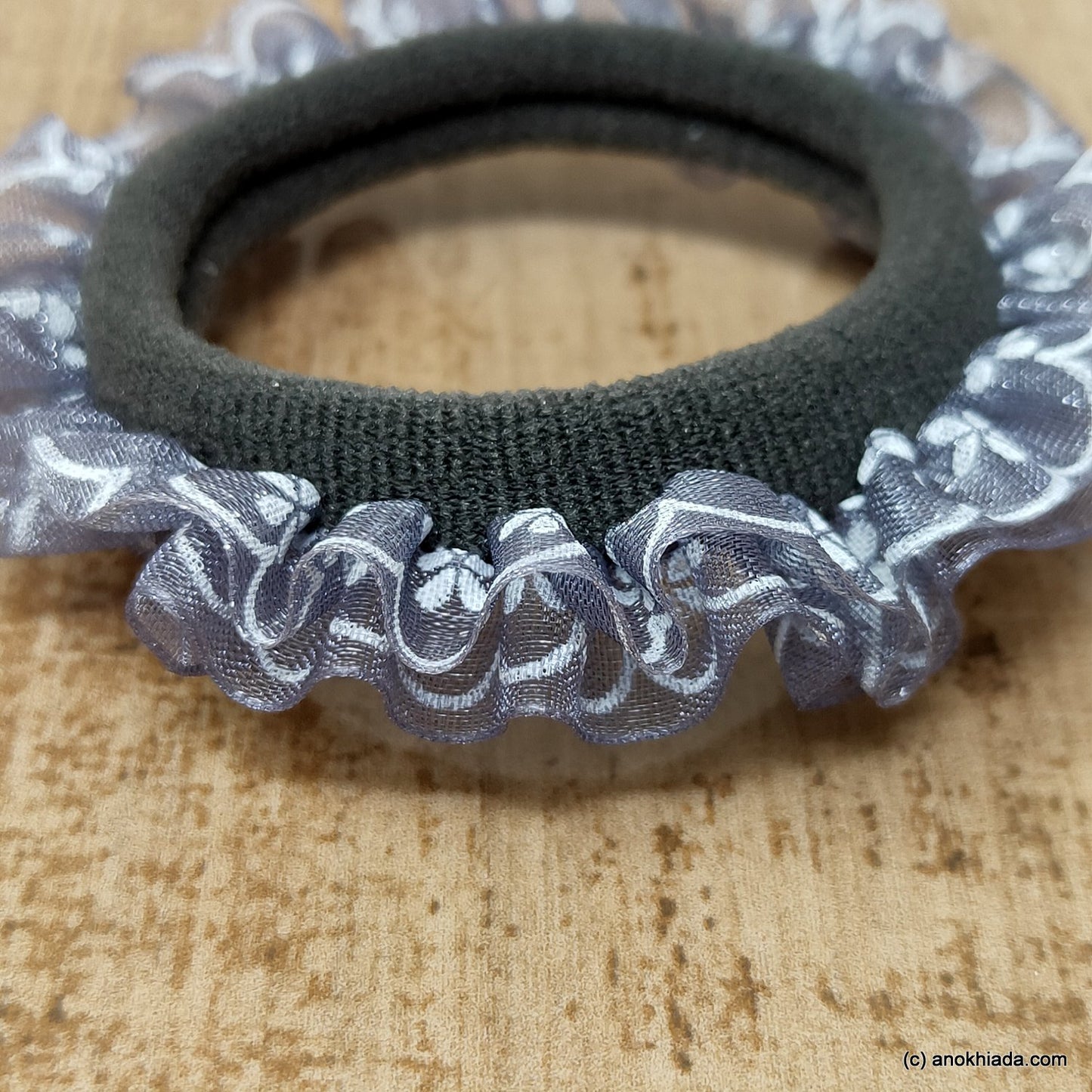 Anokhi Ada Blue Hair Tie/Ponytail Holder for Girls and Women ( 2 Pcs, ZG-06 )