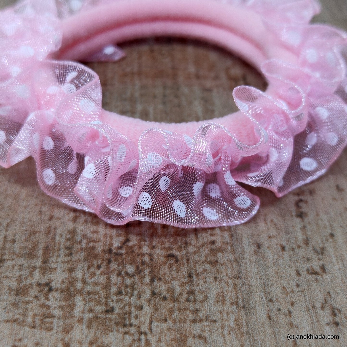 Anokhi Ada Baby Pink Hair Tie/Ponytail Holder for Girls and Women ( 2 Pcs, ZG-07b )