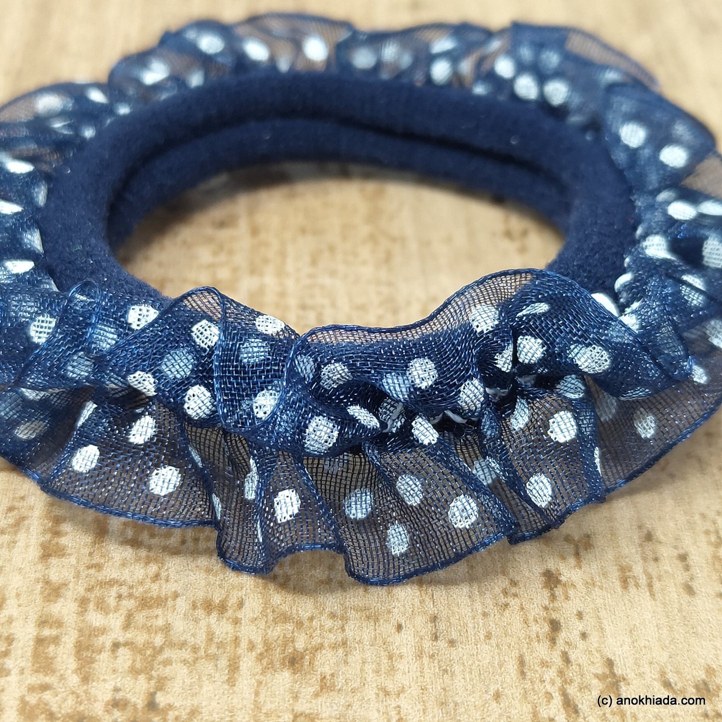 Anokhi Ada Violet Hair Tie/Ponytail Holder for Girls and Women ( 2 Pcs, ZG-09 )