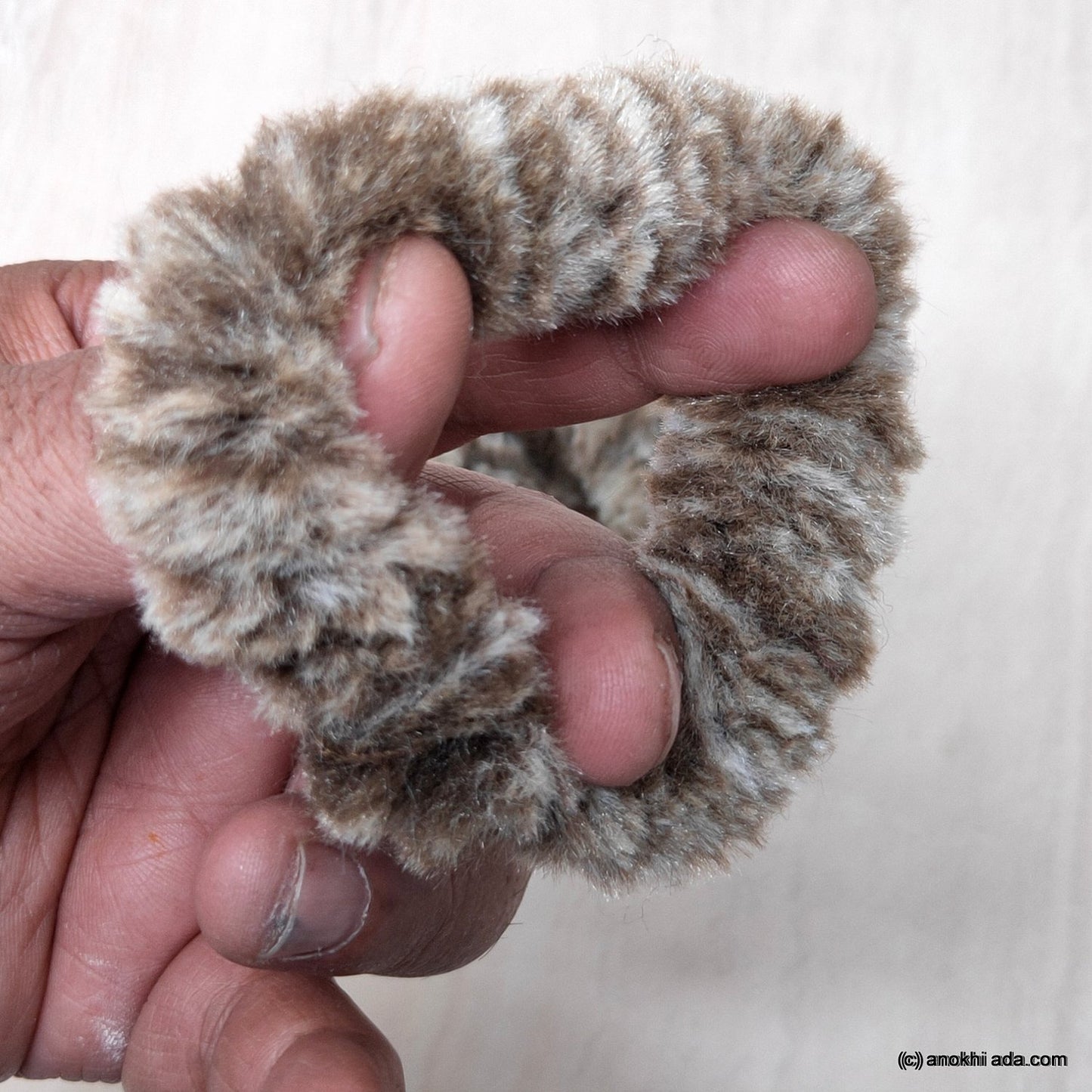 Anokhi Ada Multi- Colour Small Fur Scrunchie for Girls and Women ( 2 Pcs, ZG-36 )
