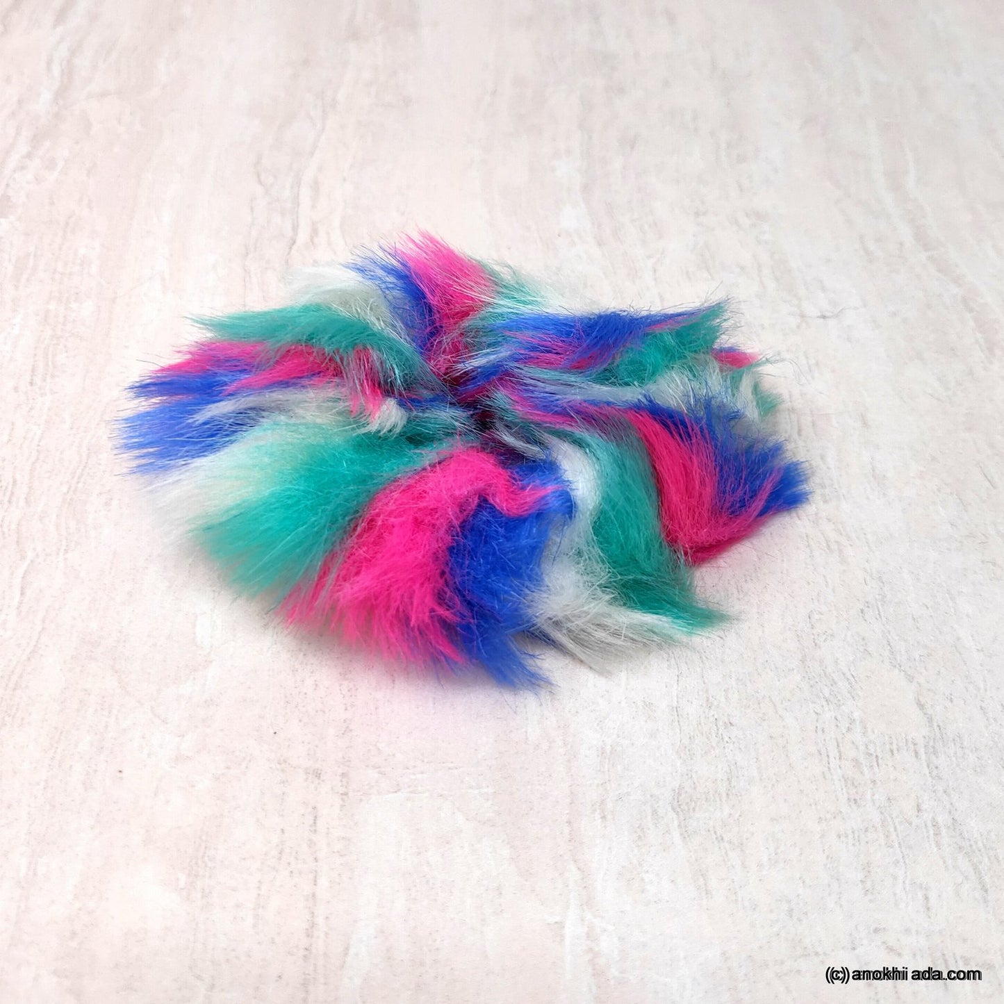 Anokhi Ada Multi-Colour Large Size Fur Scrunchie for Girls and Women (ZG-66 Scrunchie)