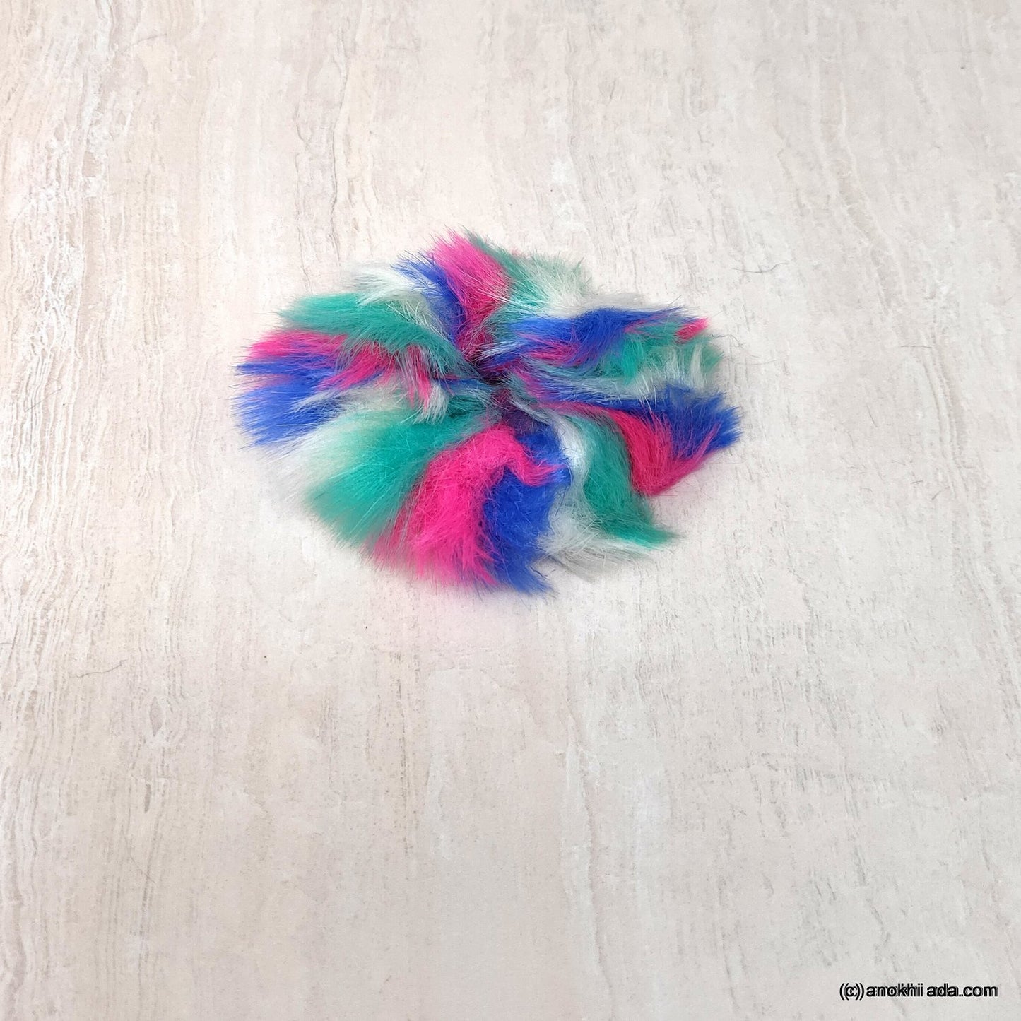 Anokhi Ada Multi-Colour Large Size Fur Scrunchie for Girls and Women (ZG-66 Scrunchie)