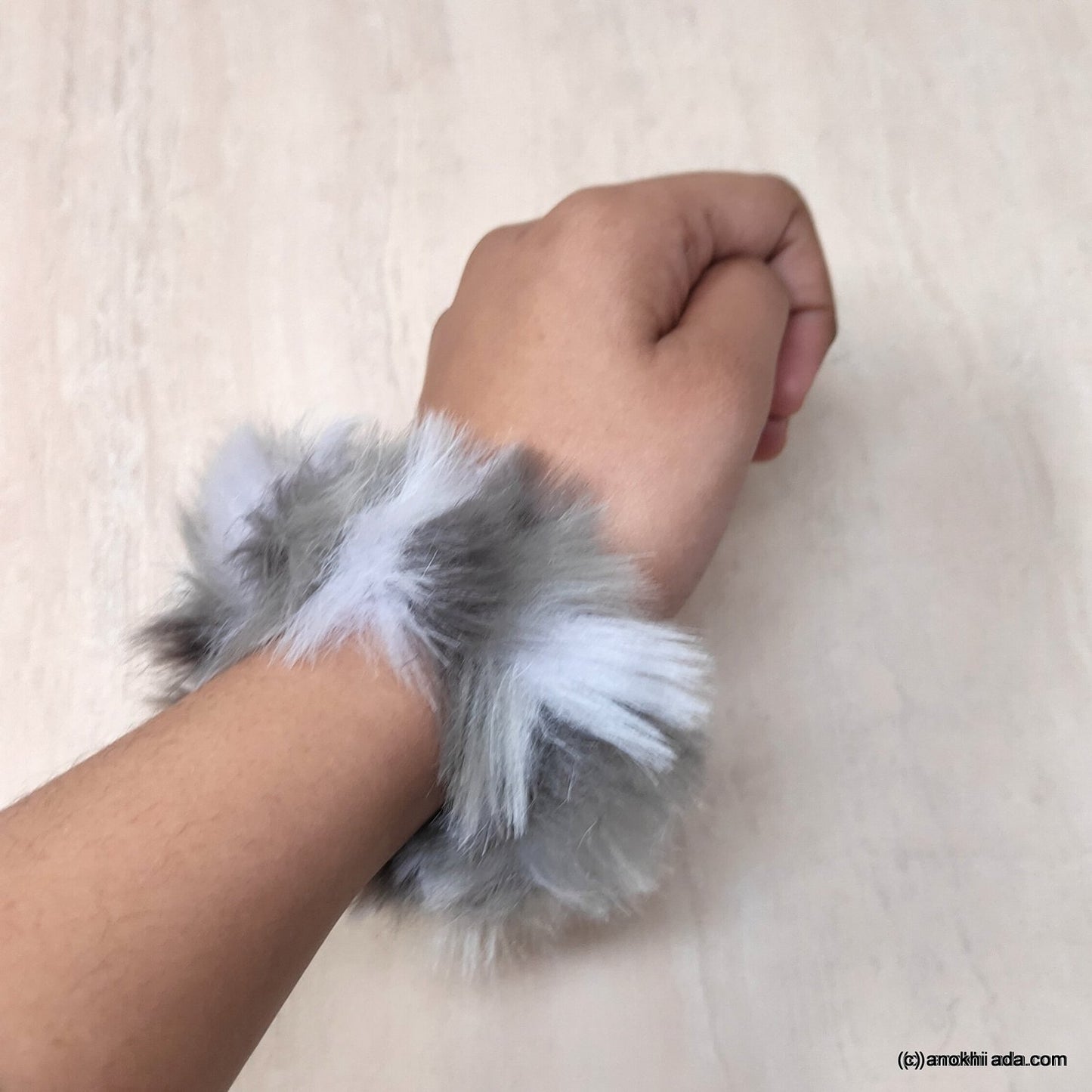 Anokhi Ada Multi-Colour Large Size Fur Scrunchie for Girls and Women (ZG-69 Scrunchie)