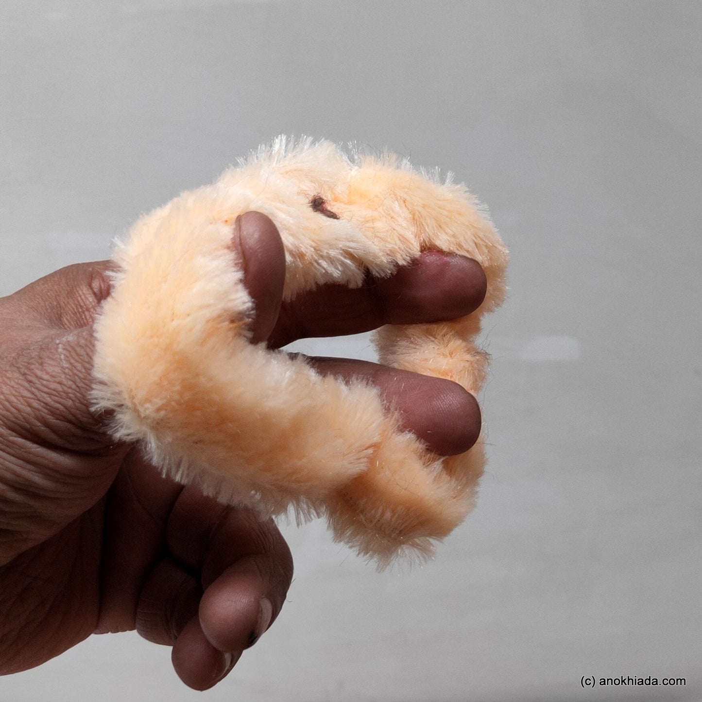 Anokhi Ada Cream Small Fur Scrunchie for Girls and Women ( 2 Pcs, ZG-79 )