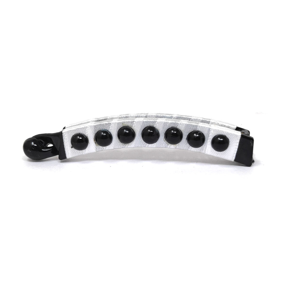 Anokhi Ada Handmade Pearl Banana Hair Clip for Girls and Women (Silver)-ZI-02