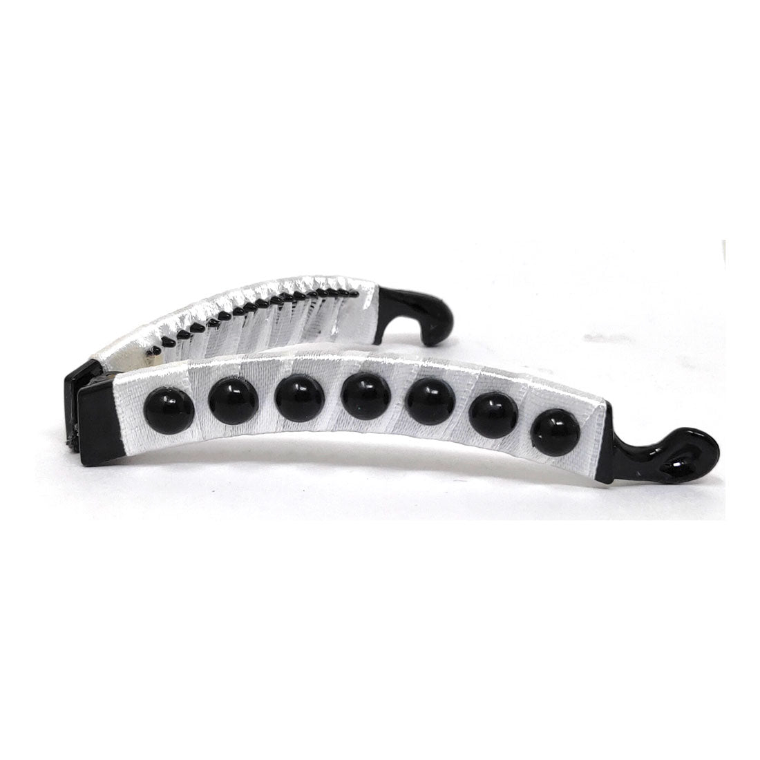 Anokhi Ada Handmade Pearl Banana Hair Clip for Girls and Women (Silver)-ZI-02