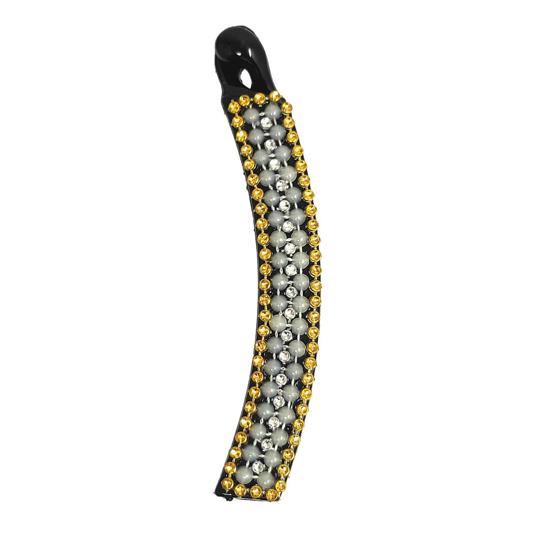 Anokhi Ada Black Designer Handmade Fancy Plastic Banana Hair Clip for Girls and Women (ZI-11) - Anokhiada.com