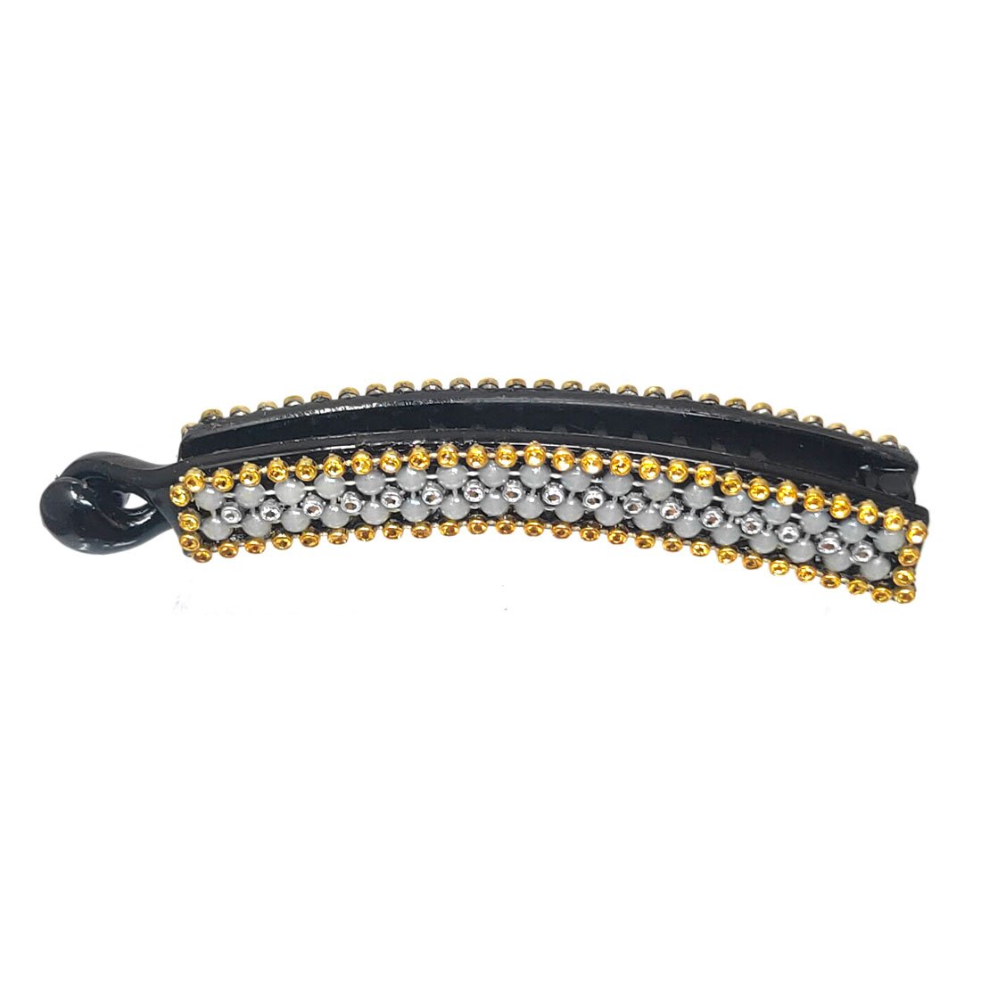 Anokhi Ada Black Designer Handmade Fancy Plastic Banana Hair Clip for Girls and Women (ZI-11) - Anokhiada.com
