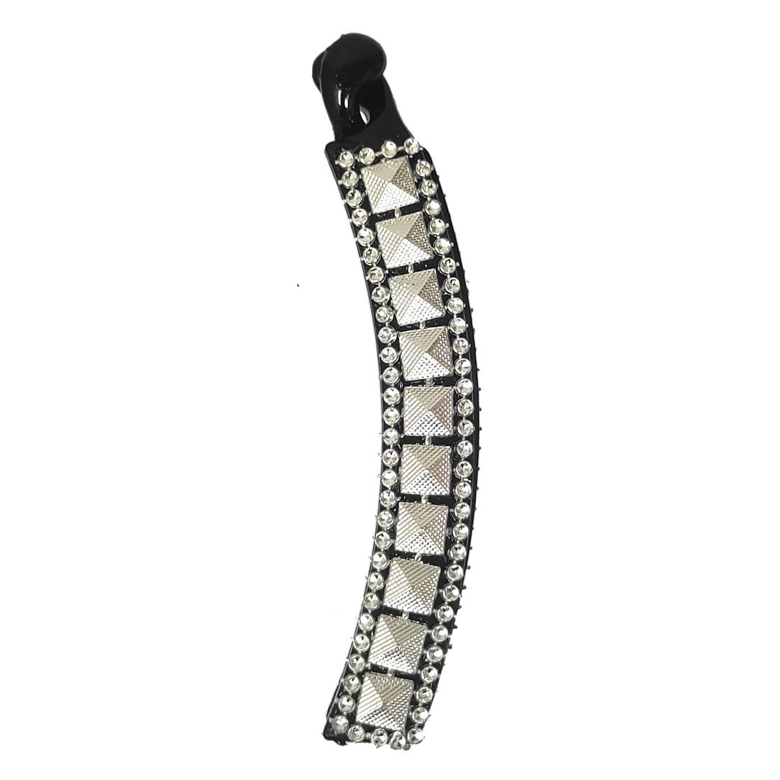 Anokhi Ada Black Designer Handmade Fancy Plastic Banana Hair Clip for Girls and Women (ZI-13) - Anokhiada.com