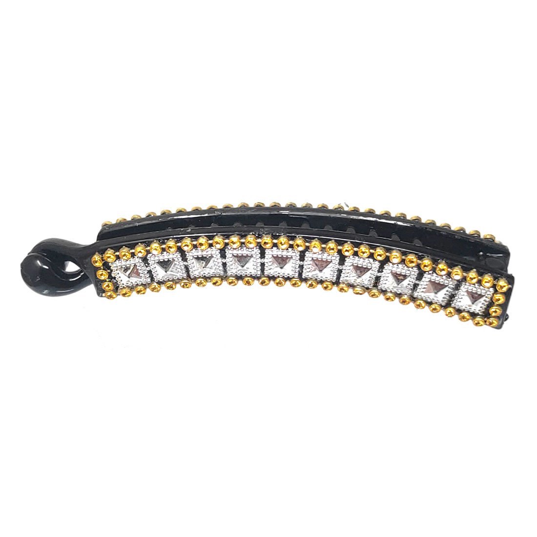 Anokhi Ada Black Designer Handmade Fancy Plastic Banana Hair Clip for Girls and Women (ZI-14) - Anokhiada.com