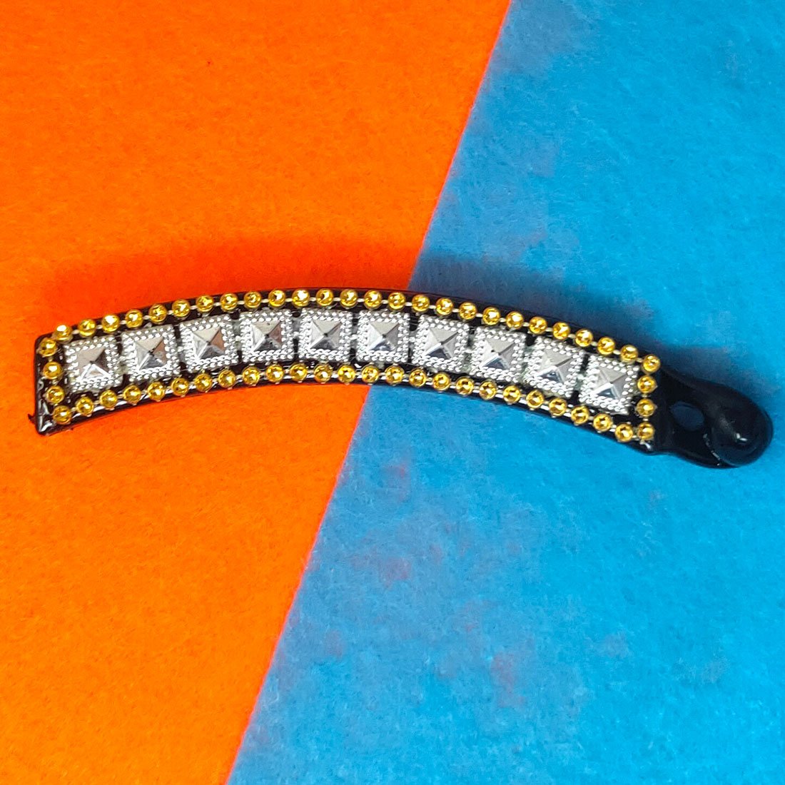 Anokhi Ada Black Designer Handmade Fancy Plastic Banana Hair Clip for Girls and Women (ZI-14) - Anokhiada.com