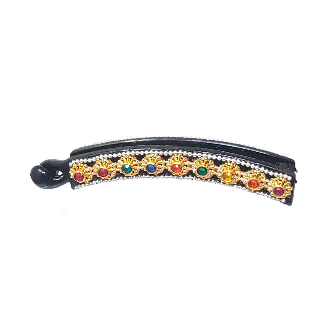 Anokhi Ada Black Designer Handmade Fancy Plastic Banana Hair Clip for Girls and Women (ZI-15) - Anokhiada.com