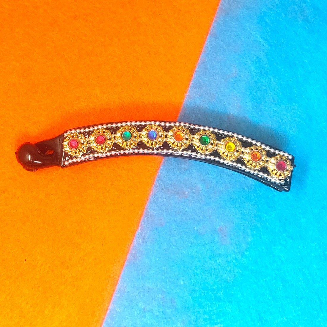 Anokhi Ada Black Designer Handmade Fancy Plastic Banana Hair Clip for Girls and Women (ZI-15) - Anokhiada.com