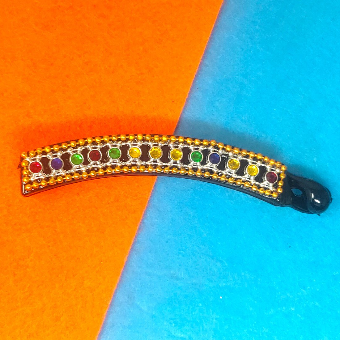 Anokhi Ada Black Designer Handmade Fancy Plastic Banana Hair Clip for Girls and Women (ZI-16) - Anokhiada.com
