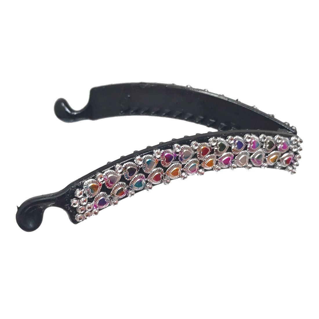 Anokhi Ada Black Designer Handmade Fancy Plastic Banana Hair Clip for Girls and Women (ZI-17) - Anokhiada.com