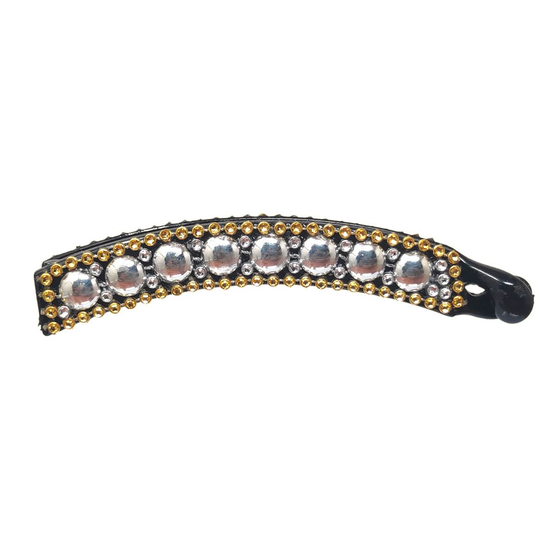 Anokhi Ada Black Designer Handmade Fancy Plastic Banana Hair Clip for Girls and Women (ZI-18) - Anokhiada.com