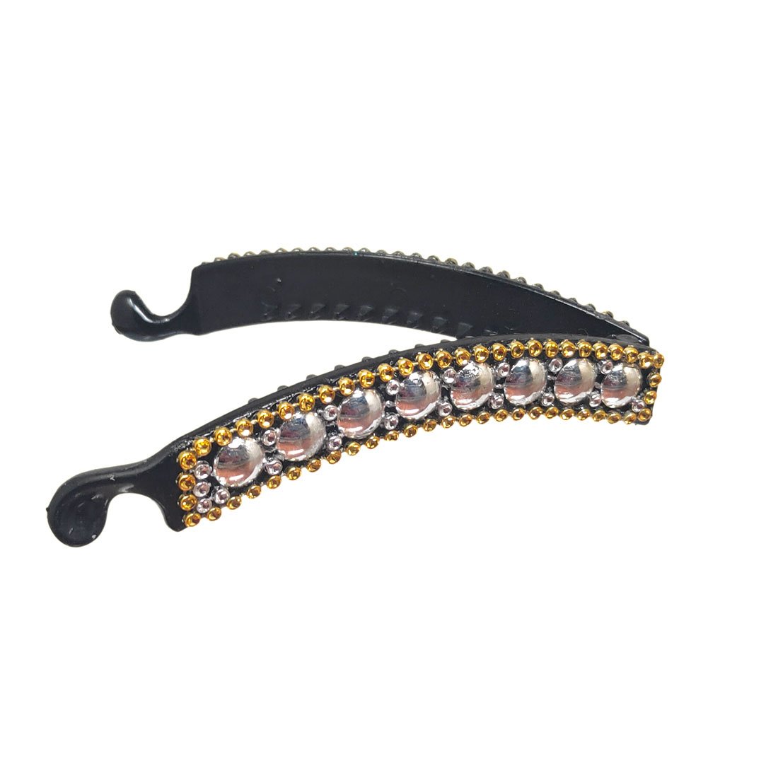 Anokhi Ada Black Designer Handmade Fancy Plastic Banana Hair Clip for Girls and Women (ZI-18) - Anokhiada.com