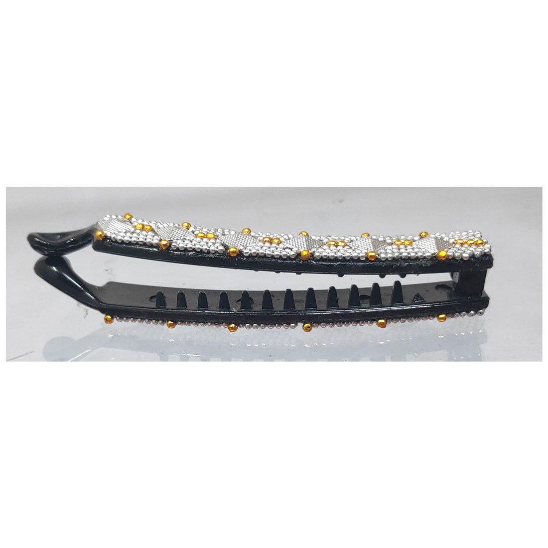 Anokhi Ada Black Designer Handmade Fancy Plastic Banana Hair Clip for Girls and Women (ZI-19) - Anokhiada.com