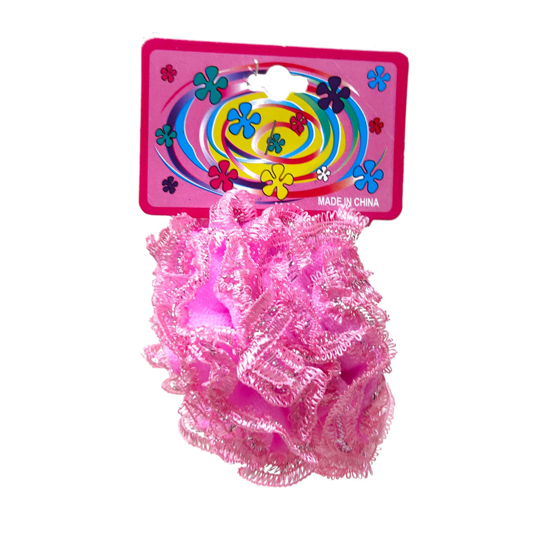 Anokhi Ada Hair Ties/ Ponytail Holders for Girls and Women (Set of 2 Ponytail Holders, Baby Pink)-Z J-05