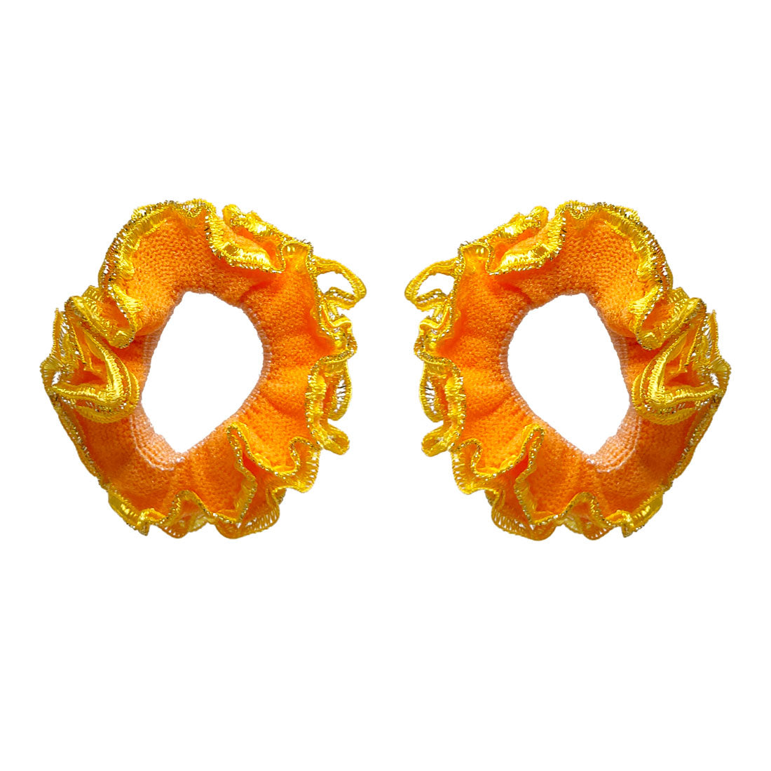 Anokhi Ada Hair Ties/ Ponytail Holders for Girls and Women (Set of 2 Ponytail Holders, Yellow)-Z J-06