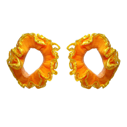 Anokhi Ada Hair Ties/ Ponytail Holders for Girls and Women (Set of 2 Ponytail Holders, Yellow)-Z J-06