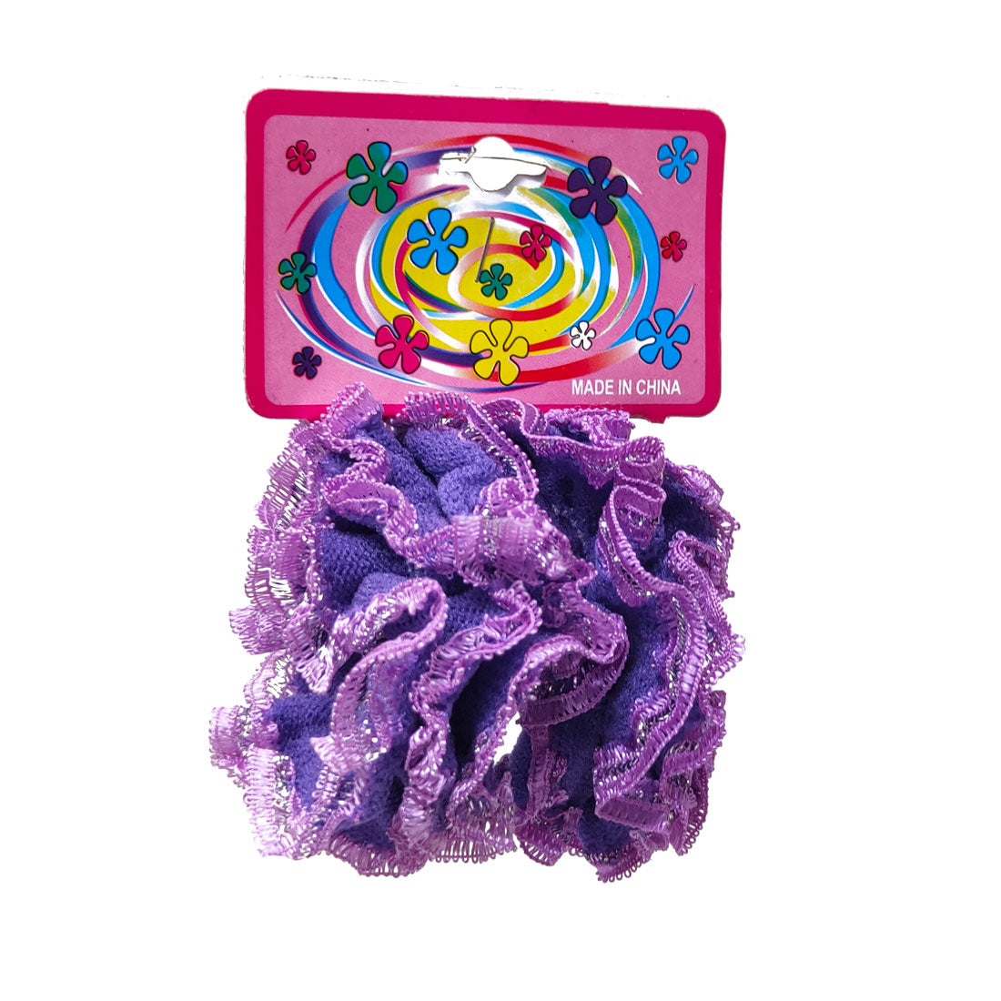 Anokhi Ada Hair Ties/ Ponytail Holders for Girls and Women (Set of 2 Ponytail Holders, Purple)-Z J-07