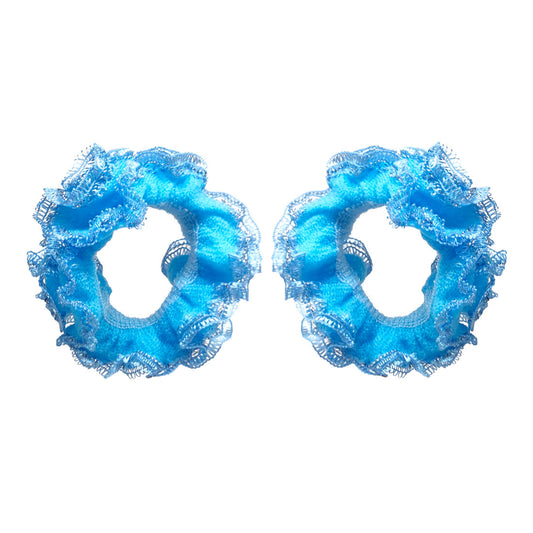 Anokhi Ada Hair Ties/ Ponytail Holders for Girls and Women (Set of 2 Ponytail Holders, Sky Blue)-Z J-08